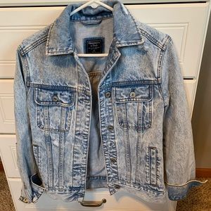 Acid wash denim jacket